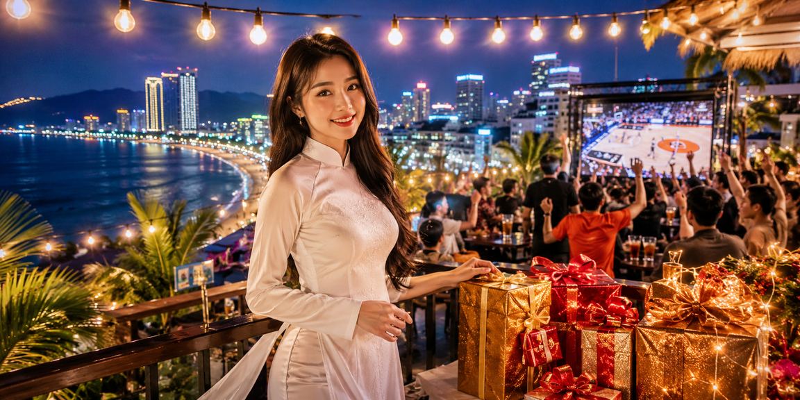 Người hâm mộ bóng rổ tại Nha Trang mặc áo dài theo dõi trận đấu và tham gia đặt cược